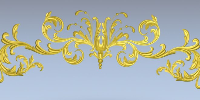 Free element plant decor panel 3D file STL 1424