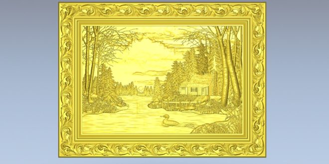 Free download 3d file landscape picture frame stl 1449