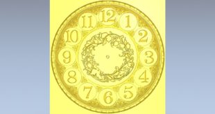 Free stl download cnc relief wall clock 1452