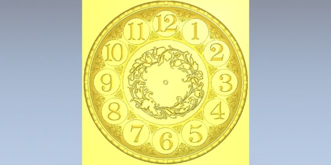 Free stl download cnc relief wall clock 1452