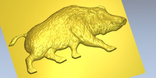 Animal Boar Relief Cnc STL 1470