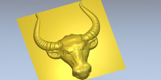 Bull relief 3d model stl 1472