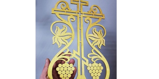 Cnc silhouette dxf church religious cross