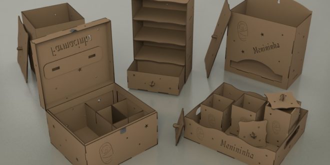 Pack boxes for baby room versions for laser cutting and cnc router cutting