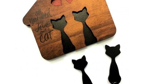 Free cnc file Cat Keychain