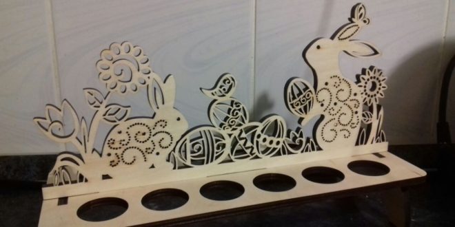 Laser Cut 6mm Easter Bunny Stand