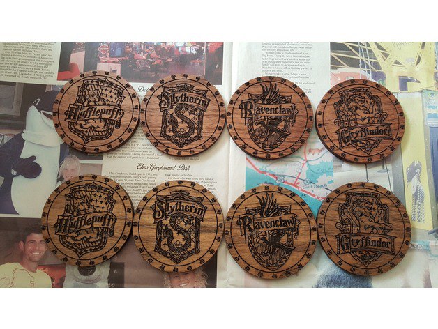 Download Free download cdr cnc engrave Harry Potter Drink Coasters ...