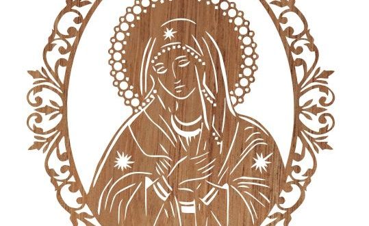 Cnc Silhouette Vector Cut Our Lady Mary Religious