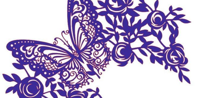 Free cnc cut vector Mask stencil Butterfly