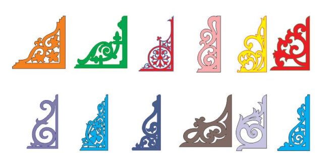 Pack Dxf Cnc Cut Files Corner Decor Elements