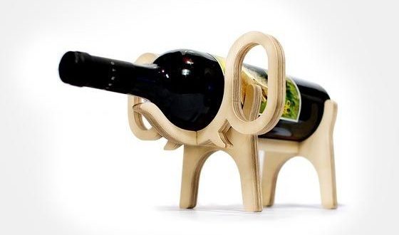 Free elephant wine holder support bottle cnc file
