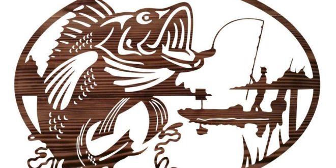 Free vector 2d fishing panel cnc file cut