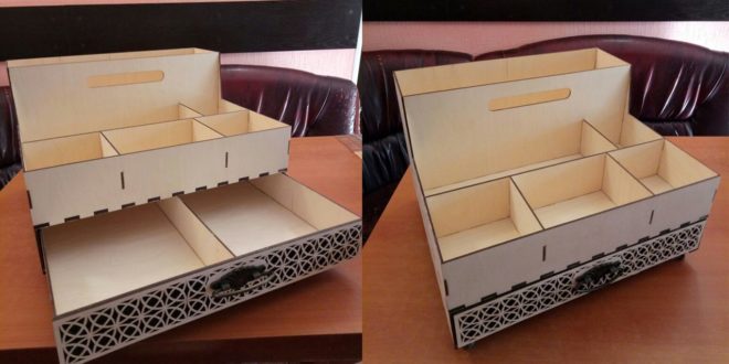 Free laser cut layout organizer three floors