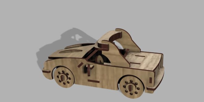 Laser Wood Cnc Cut Design Race Car 3mm