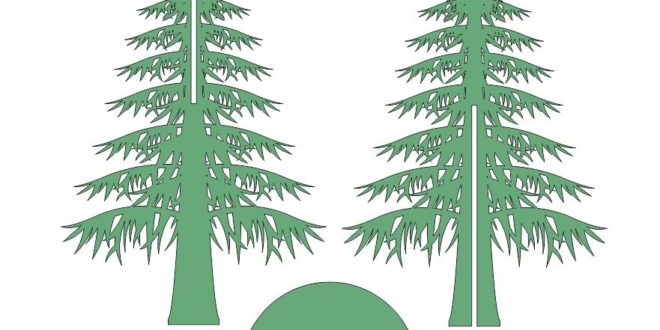 Cnc Cut Vector Tree christmas dxf cdr files