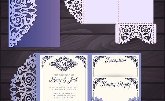 Free svg dxf paper cut laser papercutting postal cards wedding