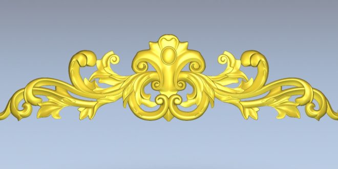 3d floral element decor stl 1490