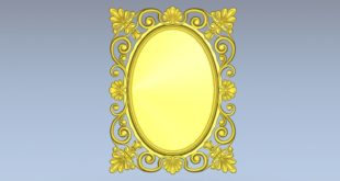 Download 3d model oval mirror cnc file 1539