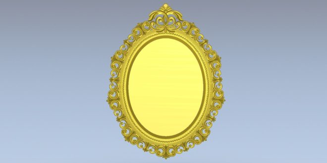 Decor oval mirror 3d file stl cnc make 1540
