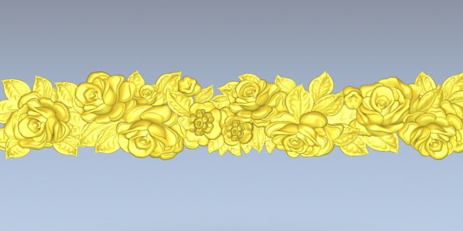 Roses and flowers 3d relief artcam vcarve vectric aspire cut 3d 1549