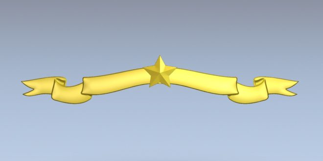 Free banner star download 3d stl model cnc 1558