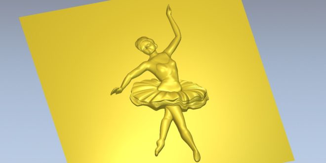 3D Relief ballet dancer ballerina cnc file 1578