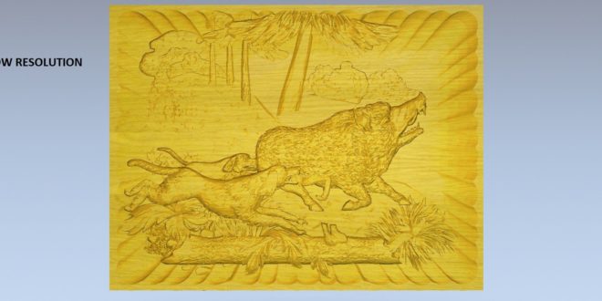 Free download cnc dog boar cnc relief carving files 1586