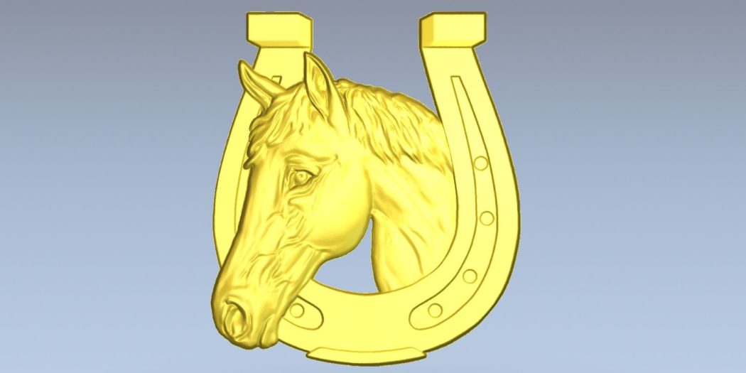 Horse horseshoe 3d relief download bas cnc cutting 3d model 1590 DXF