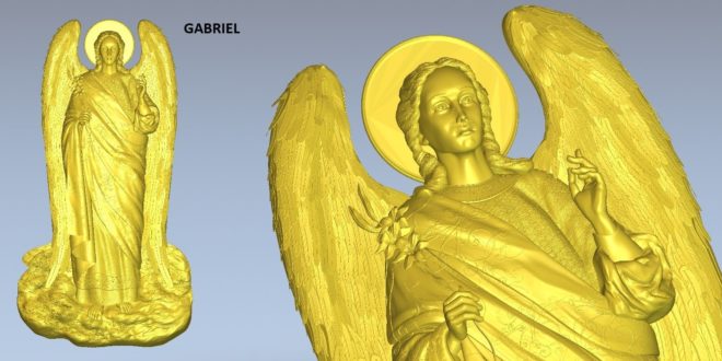 Gabriel angel 3d model cnc stl file 1605