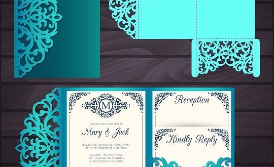 File SVG DXF laser cut paper cutting postal cards wedding envelope