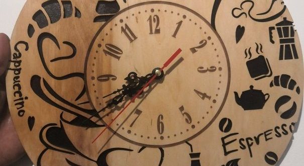 Free cnc cut file Kitchen&#8217;s clock cdr dxf