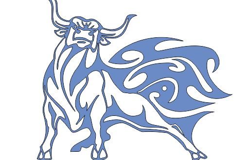 Free download bull cnc file silhouette cut dxf