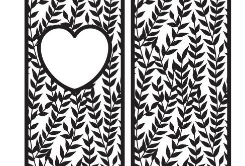 Free vector 2d patterns panel floral heart grid