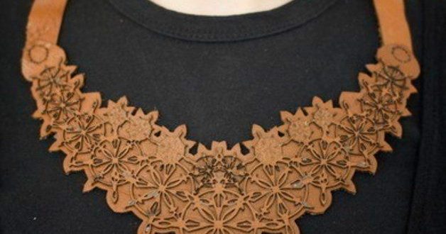 Free laser cut Leather Necklace file dxf