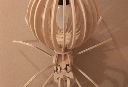 Free spider night lamp cnc file plan