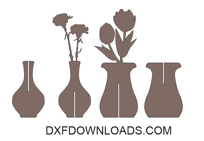 Wood Flower Vase Laser Vector Templates Graphic by atacanwoodbox · Creative  Fabrica