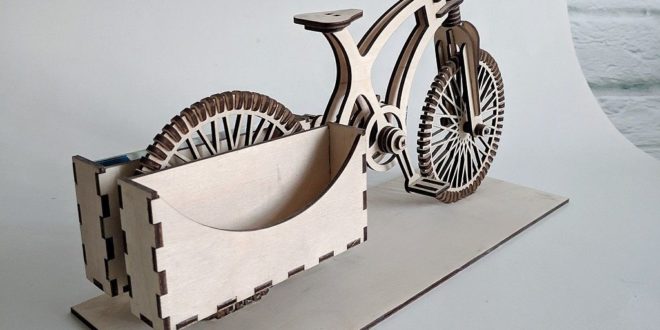 Bike Card Holder Office Laser Cut Template Download