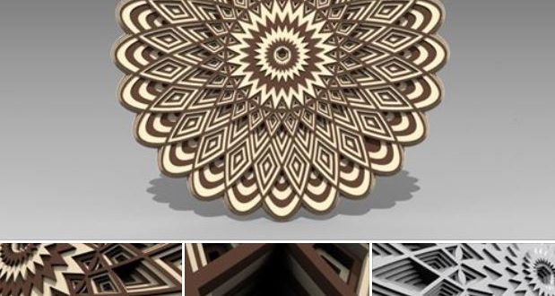 Free MultiLayer 3D mandala cnc cut download