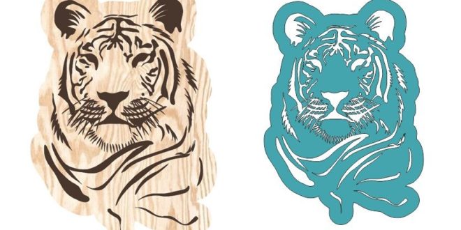 Cnc file Tiger panel download dxf