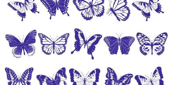 Free Files Laser engraving Vector  Set of butterflies