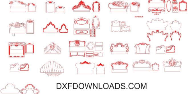 Free pack CDR File 2d vectors beds templates to cnc wood cutting