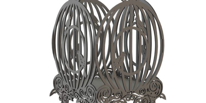 File vector dxf 005 bird cage mdf wood cut file