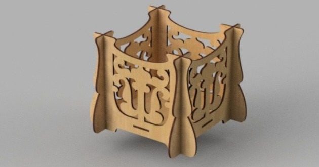 Free wood box design dxf cnc cut