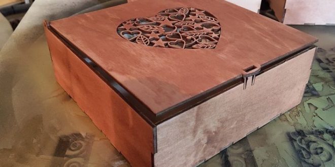 Wood laser cut box