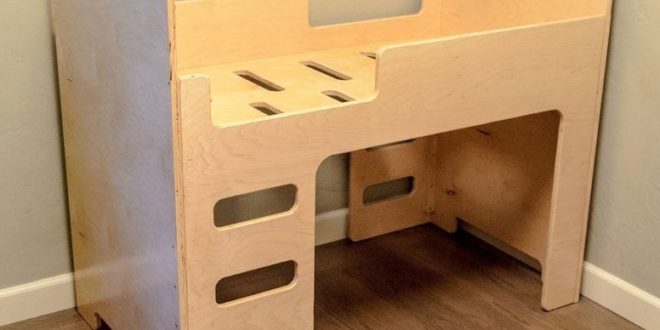 Free project woodwork children&#8217;s kids bed plywood mdf