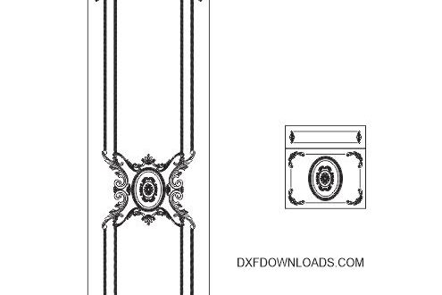 Free cnc file door wardrobe furniture dxf