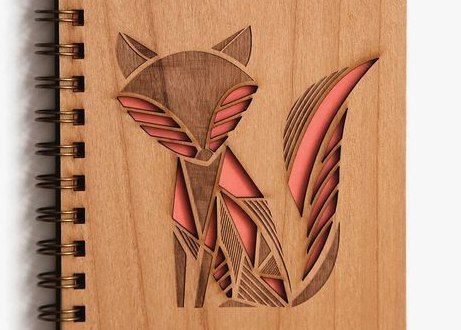 Free vector laser cut Fox cover book cut in paper