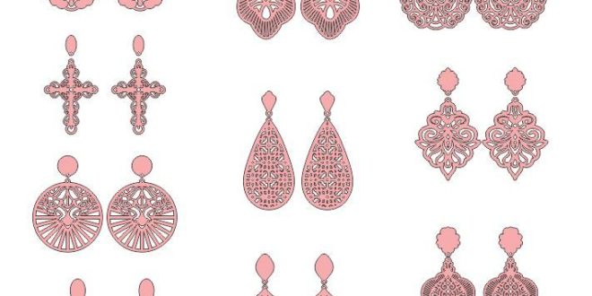 2d laser cut pack jewelry earrings and pendants