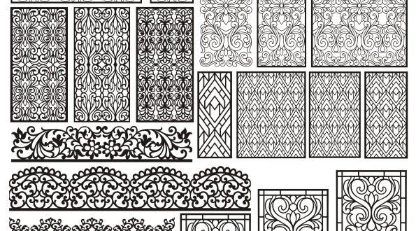 Free download Pack Laser Cut Panels Grid Set CDR DXF Vectors