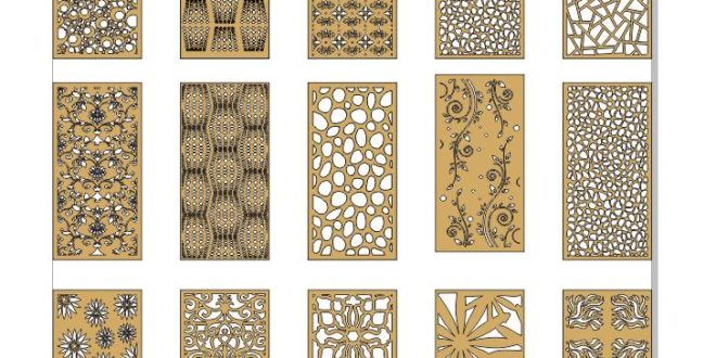 Pack set grid panels patterns cut dxf cdr files